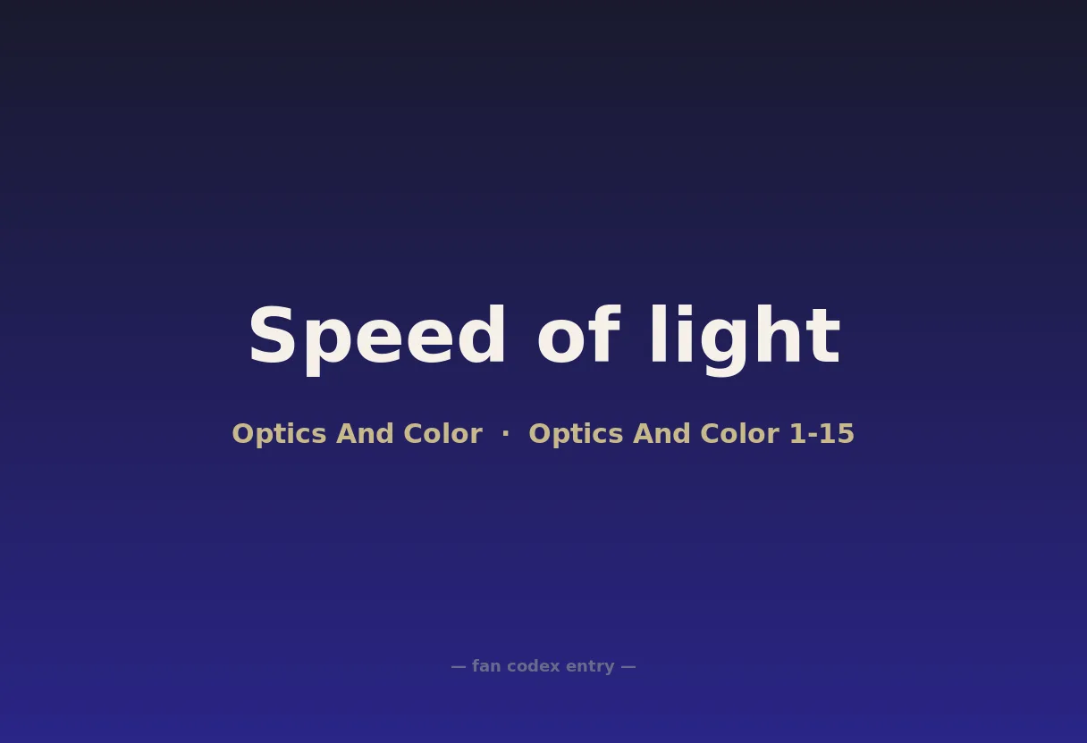 Speed of light